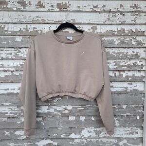 GYMSHARK Whitney Simmons long sleeve cropped crew neck sweatshirt size Medium